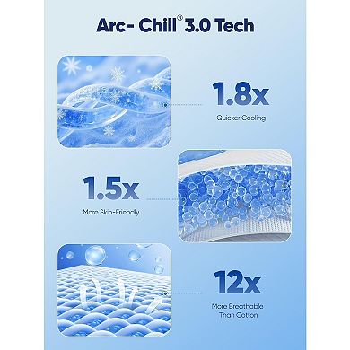 Cooling Pillow Cases Queen Size Set of 2,Breathable&Stretchy Fabric,Softer Than Silk,Zipper Pillow