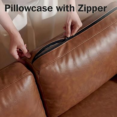 Opoiar 98" Loveseat Sofa, Deep Seat Modular Couch, Removable Covers, Easy Assembly