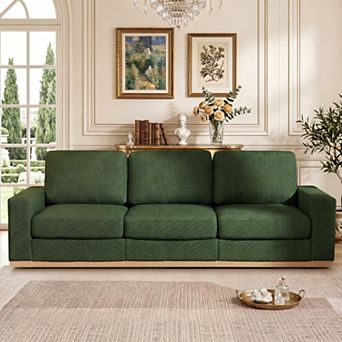 Opoiar 98" Loveseat Sofa, Deep Seat Modular Couch, Removable Covers, Easy Assembly