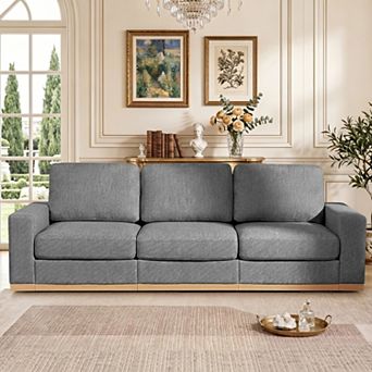 Opoiar 98" Loveseat Sofa, Deep Seat Modular Couch, Removable Covers, Easy Assembly