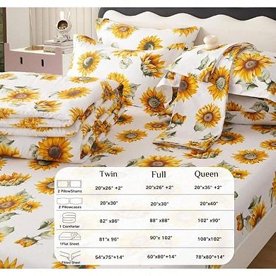 Bedding Set Comforter Sheets Pillowcases Shams