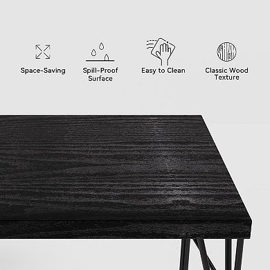 Opoiar 5-Piece Dining Table Set for 4, 1.6" Thick Tabletop, Kitchen Dinette for Small Apartment