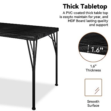 Opoiar 5-Piece Dining Table Set for 4, 1.6" Thick Tabletop, Kitchen Dinette for Small Apartment