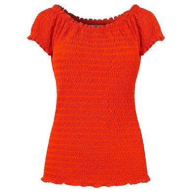 Joe Browns Women's Plus Size Stretchy Off The Shoulder Tee