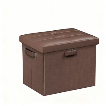 Fireproof storage footstool, lockable waterproof file safe, 17 in