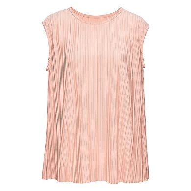 Lascana Women's Pleated Cap Sleeve Top