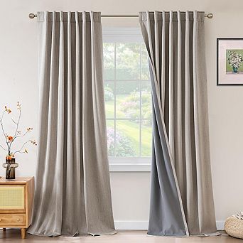Blackout Curtains, Thermal Insulated Rod Pocket & Back Tab Panels