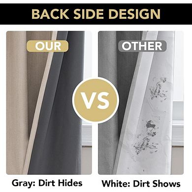Blackout Curtains, Thermal Insulated Rod Pocket & Back Tab Panels
