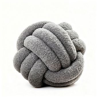 Knot Pillow, Hug Pillow, Soft Round, Handwoven Cushion, 8.6 inches