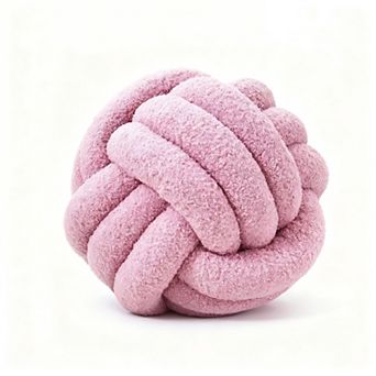 Knot Pillow, Hug Pillow, Soft Round, Handwoven Cushion, 8.6 inches