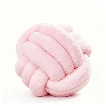 Knot Pillow, Hug Pillow, Soft Round, Handwoven Cushion, 8.6 inches