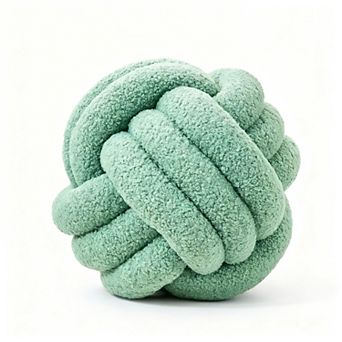 Knot Pillow, Hug Pillow, Soft Round, Handwoven Cushion, 8.6 inches