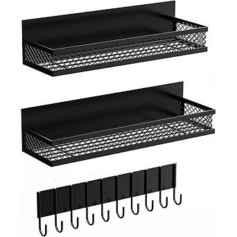 Magnetic Spice Rack Set of 3, Movable Fridge Storage Baskets