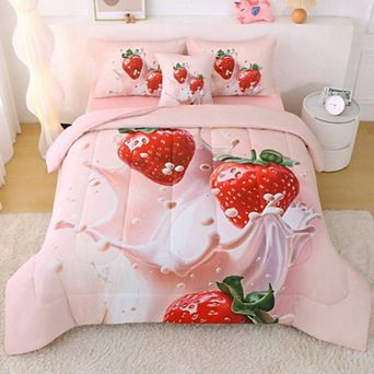 3D Microfiber Comforter Set All Season Girls Bedroom Decor