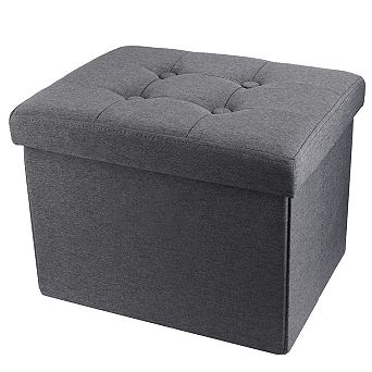 Storage Ottoman 17x13x13, 43L Capacity, Multifunctional Bench for Living Room