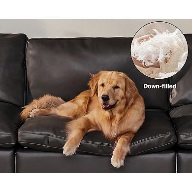 Opoiar 120" Oversized Cloud Sectional Sleeper Sofa Modular Couch Bed with Storage Ottoman