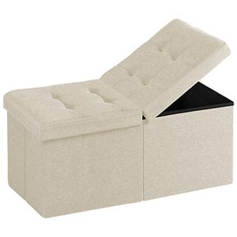 30-inch storage ottoman bench, bed-end coffee table, living room, bedroom, hallway