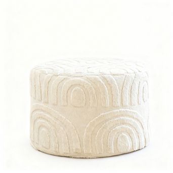 Velvet Footstool 20"x14" Soft Foam Fluffy Removable Cover Living Room Bedroom Dorm
