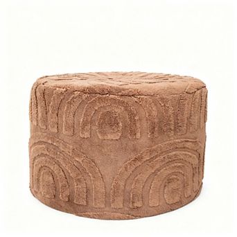 Velvet Footstool 20"x14" Soft Foam Fluffy Removable Cover Living Room Bedroom Dorm