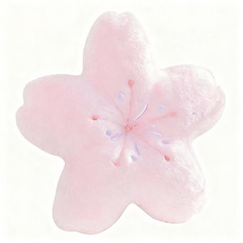 Cherry Blossom Plush Throw Pillow Flower Cushion 15.74 Inch Pink