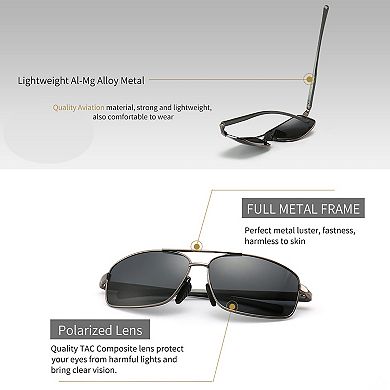 Kaelin Home Ultra Lightweight Rectangular Polarized Sunglasses