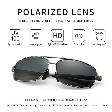 Kaelin Home Ultra Lightweight Rectangular Polarized Sunglasses