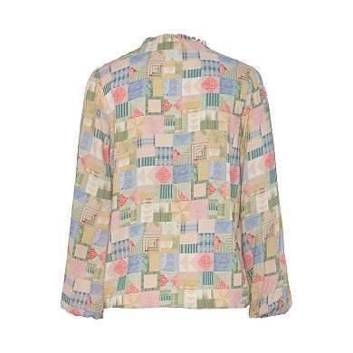 Lascana Women's Printed Tie Neck Blouse