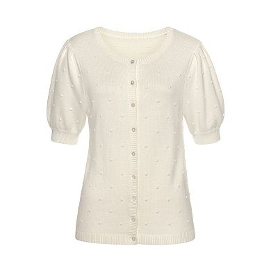 Lascana Women's Puff Sleeve Cardigan