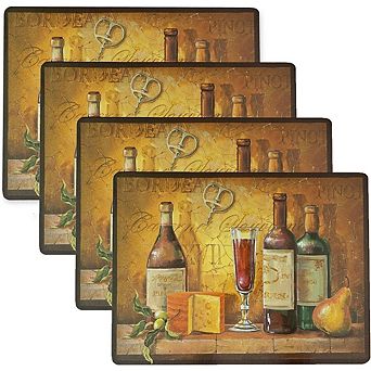 Cork Placemats Set, Thick Easy-Clean Table Mats for Dining and Kitchen