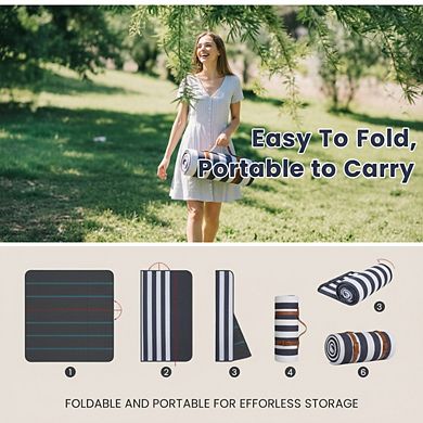 80x80 Waterproof Outdoor Blanket, 3-Layer Foldable for Camping Beach Park