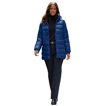 Roaman's Women's Plus Size Longer Lightweight Quilted Jacket