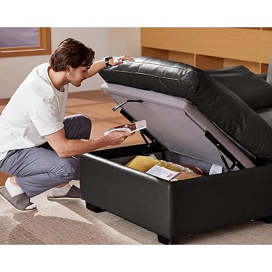 Opoiar 120" Oversized Cloud Sectional Sofa U-Shaped Modular Couch with Storage Ottoman Deep Seat