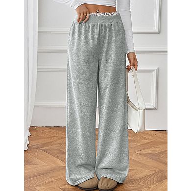 Women's Casual Sweatpants Loose Wide Leg with Side Pockets