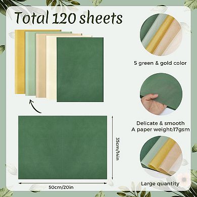 120 sheets of thin gift wrapping paper 14x20 inches Bulk crafts Wedding and birthday decorations