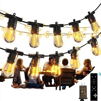 Outdoor LED String Lights, Waterproof Dimmable Connectable S14 Patio Lights