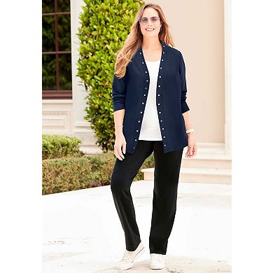 Catherines Women's Plus Size Suprema Studio Studded Cardigan