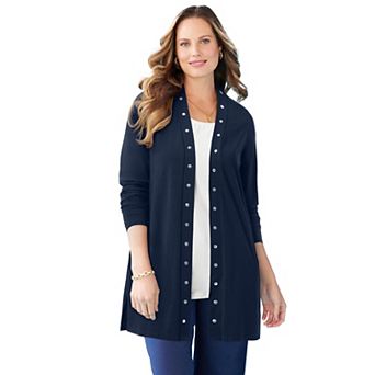 Catherines Women's Plus Size Suprema Studio Studded Cardigan