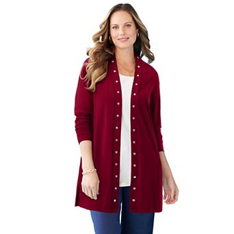 Catherines Women's Plus Size Suprema Studio Studded Cardigan