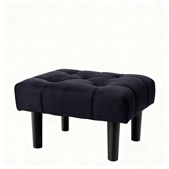 Small footstool, storage, zipper, 15.7x11x9.8 inches