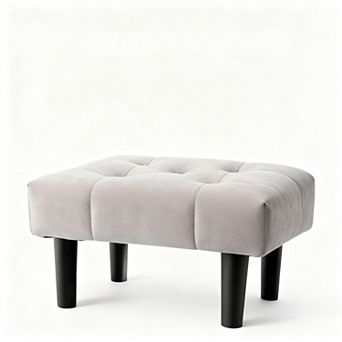 Small footstool, storage, zipper, 15.7x11x9.8 inches