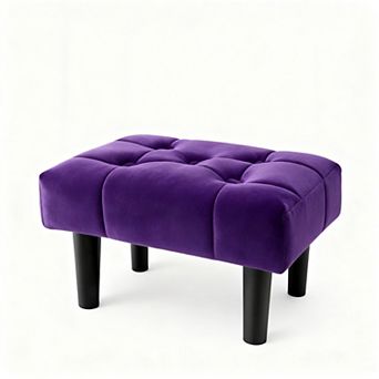 Small footstool, storage, zipper, 15.7x11x9.8 inches