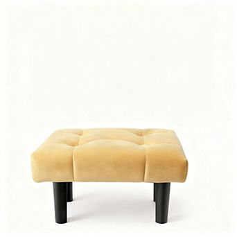 Small footstool, storage, zipper, 15.7x11x9.8 inches
