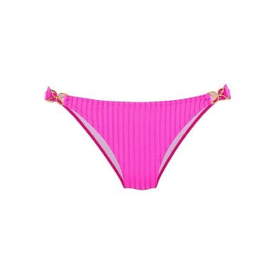 Lascana Women's Ribbed Hardware Detail Bikini Bottom