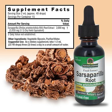 Nature's Answer - Alcohol Free Sarsaparilla - 1 oz