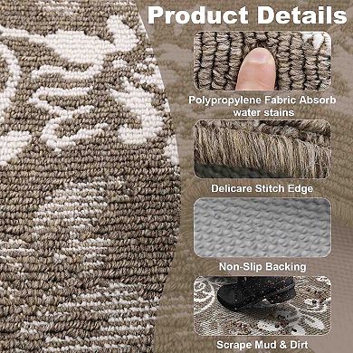 BOGASYL 3 Piece Paisley Kitchen Rug Set