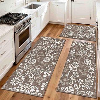 BOGASYL 3 pc Paisley Kitchen Rug Set