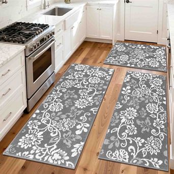 BOGASYL 3 pc Paisley Kitchen Rug Set