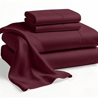 Cotton Full Size Sheets Set-4 Pieces-Ultra Soft Sateen Weave, 450 Thread Count - Breathable, Cooling