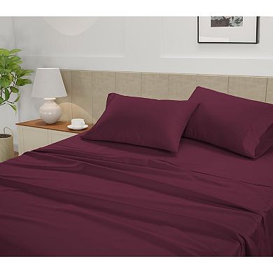 Cotton Full Size Sheets Set-4 Pieces-Ultra Soft Sateen Weave, 450 Thread Count - Breathable, Cooling