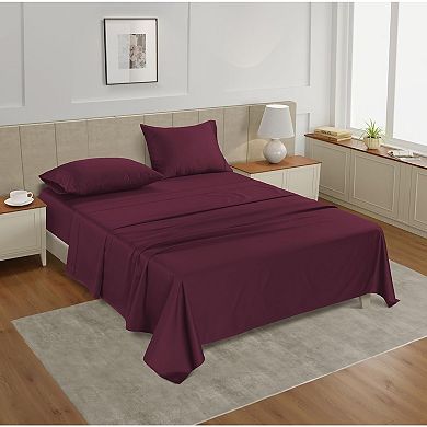 Cotton Full Size Sheets Set-4 Pieces-Ultra Soft Sateen Weave, 450 Thread Count - Breathable, Cooling